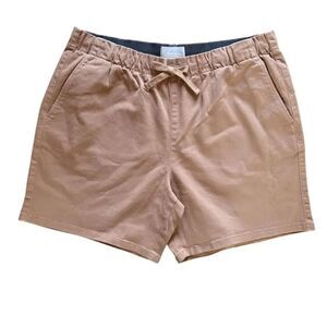 EVERLANE Organic Cotton Canvas Drawstring Shorts Rust XLarge